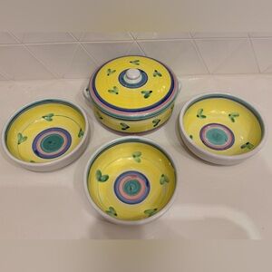 Colorful Ceramic‎ Bowl Set with Lid